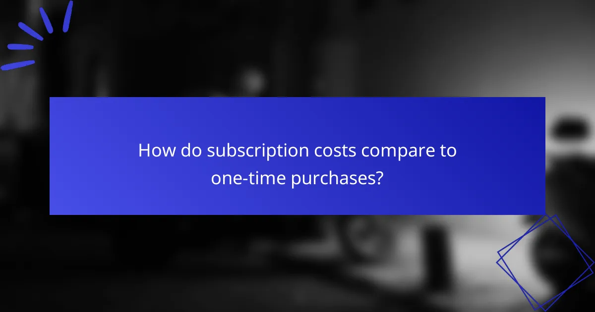 How do subscription costs compare to one-time purchases?
